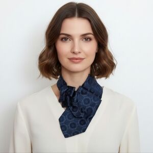 NWT Ogsplosh Vintage Handcrafted Ascot Tie Royal Blue 70'S Style